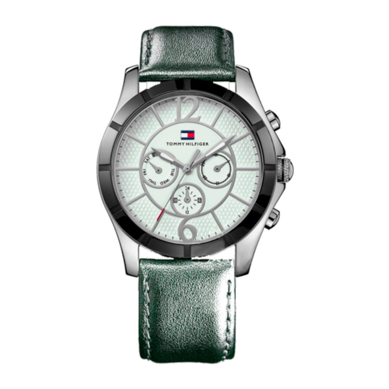 Tommy Hilfiger TH1781144 Multi-Function Dark Silver Leather Men Women Watch.