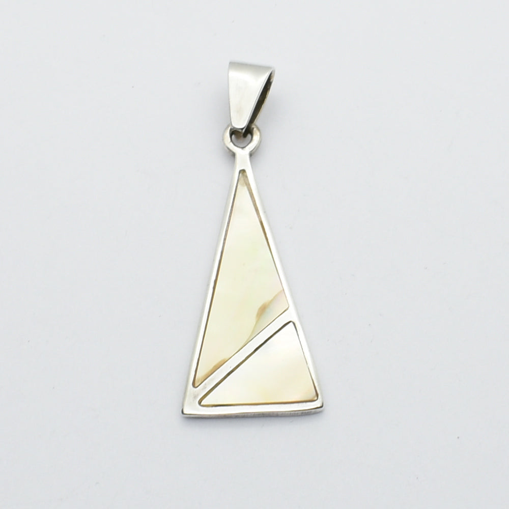 Sterling Silver Pendant With Mother-Of-Pearl.