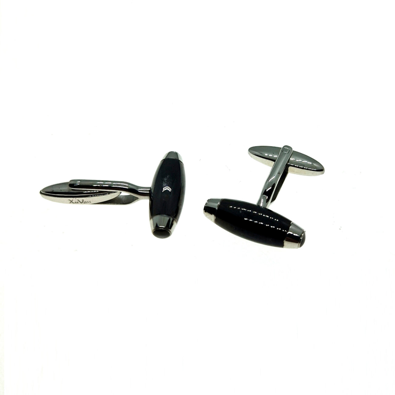 Stainless Steel Cylinder Black PVD Coated - Men Cufflinks – Modern & Sleek