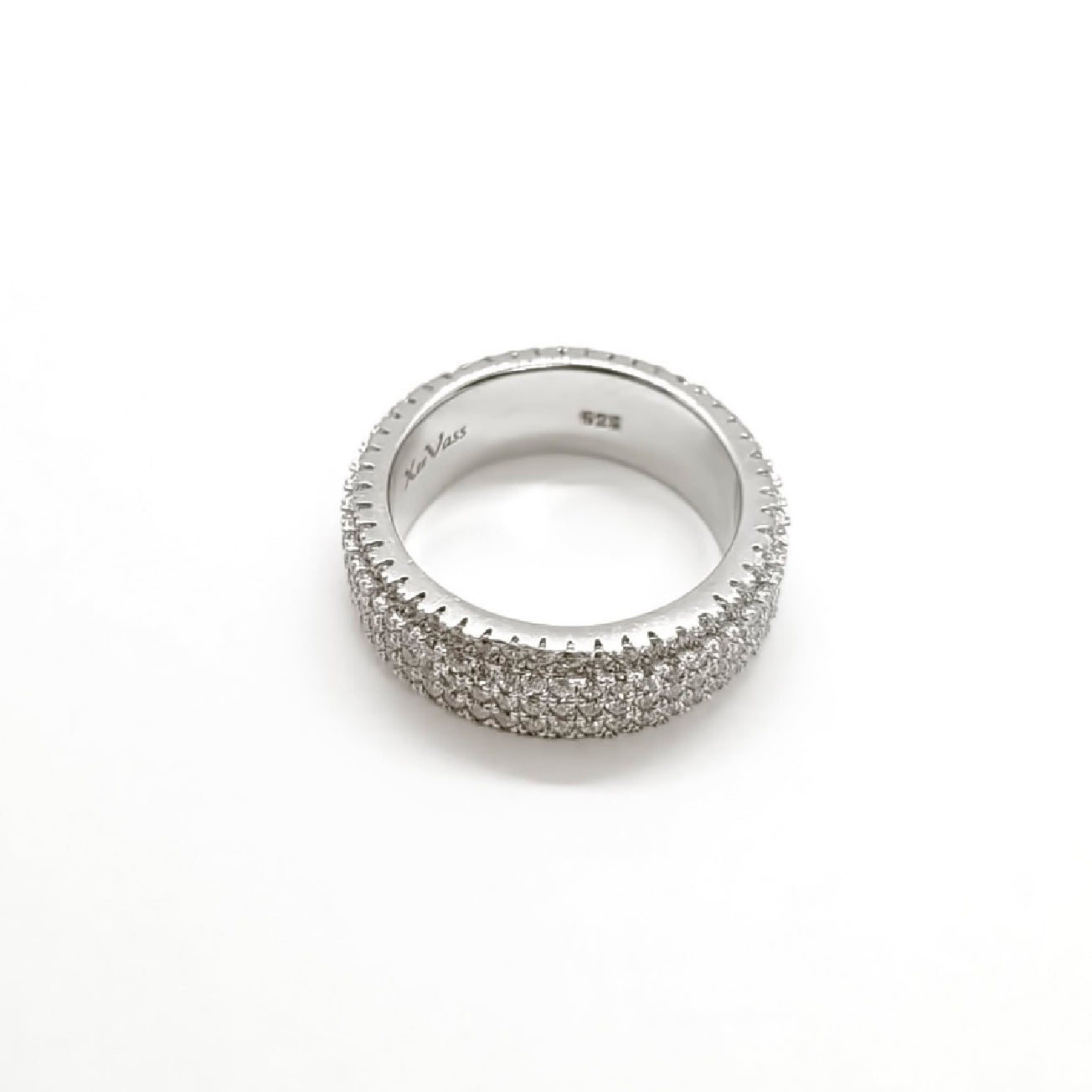 Elegant Sterling Silver Micro-Pavé CZ Ring