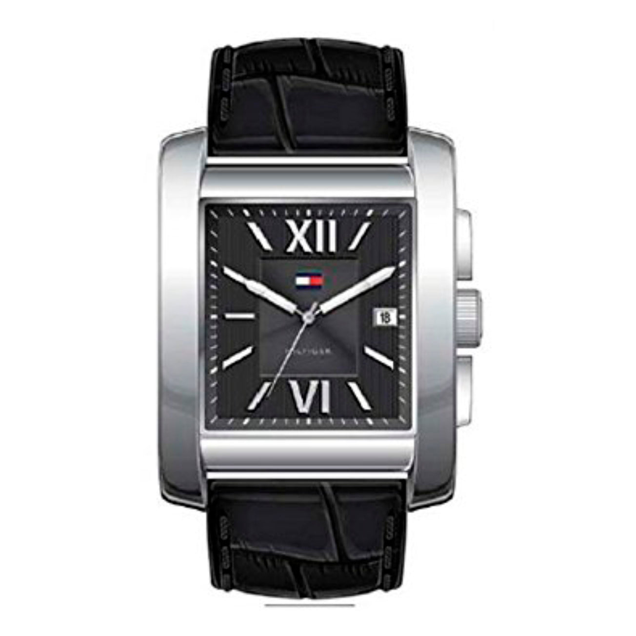 Tommy Hilfiger TH1710317 Classic Tank Roman Numeral Enamel Dial Watch.