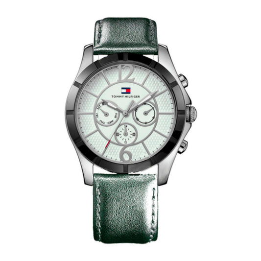 Tommy Hilfiger TH1781144 Multi-Function  Dark Silver Leather Men Women Watch.