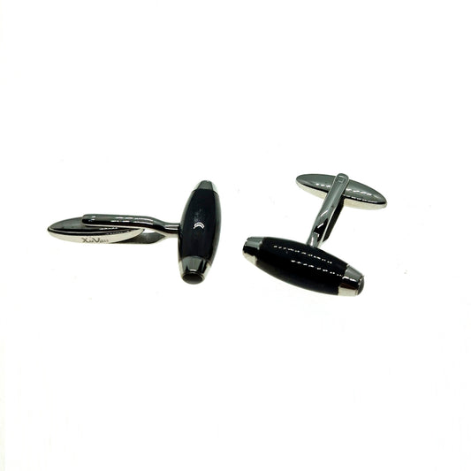 Stainless Steel Cylinder Black PVD Coated - Men Cufflinks – Modern & Sleek