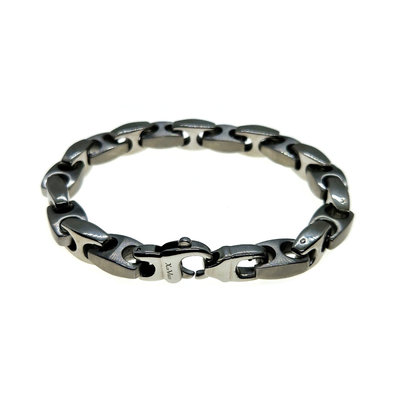 Rugged Stainless Steel Bike Chain Bracelet for Men