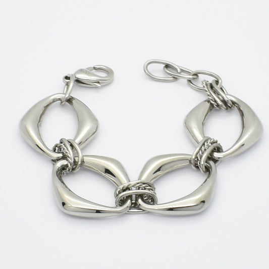 Stainless Steel Link Bracelet.