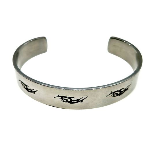 Men's Stainless Steel Tribal Cuff Bracelet