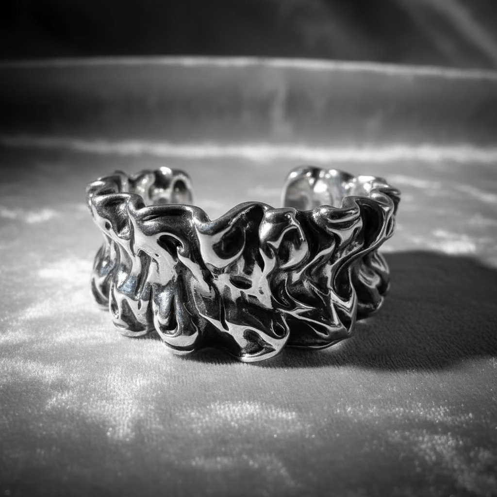 Crinkled Cuff Bracelet