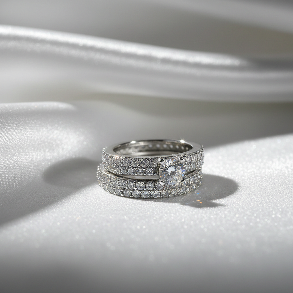Pavé Twin Rings