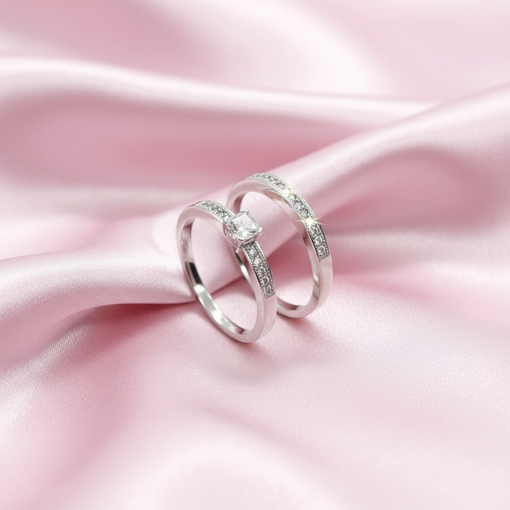 Princess-Cut Twin Rings